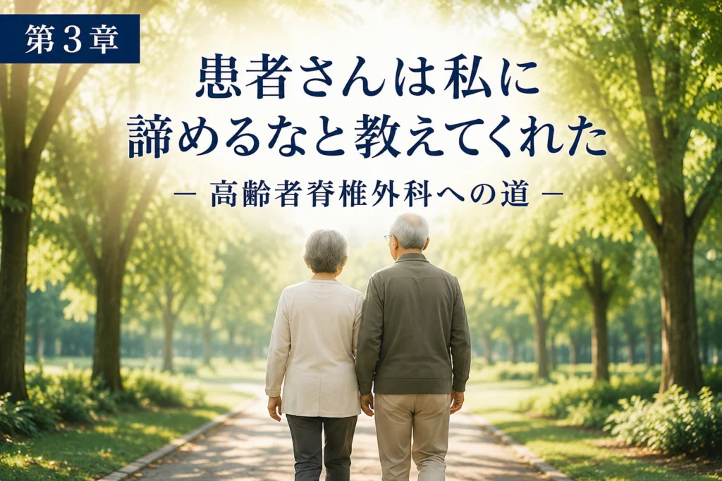 患者さんは私に諦めるなとおしえてくれたー高齢者脊椎外科医の道ー