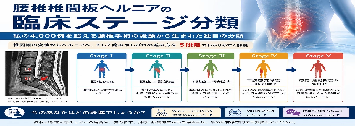 ヘルニアのステージを知って治療を受けよう！ |