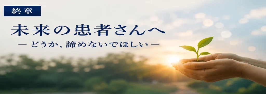 終章:未来の患者さんへ ーどうかあきらめないで欲しいー